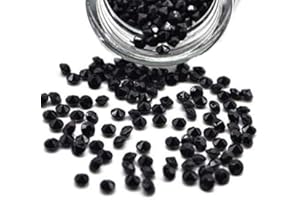 Bonnin 5000 Wedding Table Scatter Confetti Crystals Acrylic Diamonds Rhinestones for Table Wedding Decorations Bridal Shower Decorations Vase Beads Crystals 6-8 Tables (Black)