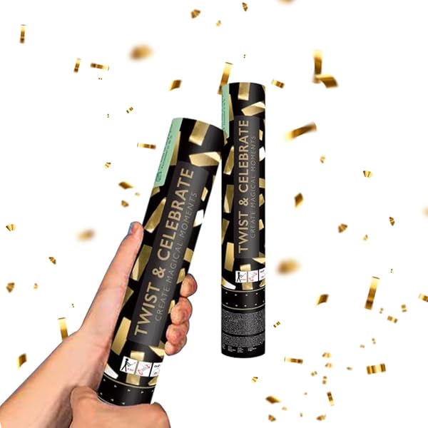 OHREN 15 Pièces Canons à Confettis Biodégradables, Set De