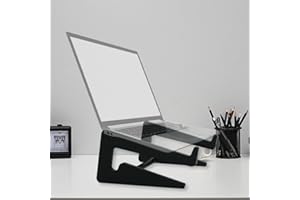 Cityjoy Acrylic Laptop Stand | Acrylic Laptop Stand for Desk | Acrylic Laptop Riser | Universal Computer Stand | Ergonomic Laptop Holder | Laptop Cooling Stand Compatible with 10-15'' MacBook Stand