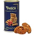 Biesca Premium Handmade Cranberry Biscotti Cookies with Butter 135g, Delicious and Crunchy, Nut Biscotti Cookie, Maida and Preservatives Free, Flavorful Healthy Snack