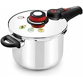 MONIX Selecta | Pressure cooker set 4 and 6 liters, automatic closing | Food Selection System and Automatic Closing, 18/10 St