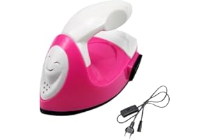 SunaOmni Mini Ferro Stiro Elettrico Portatile Rosa, Adatto per Tessuti Delicati e Piccoli Indumenti