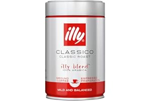 illy Kawa, kawa mielona Classico, średnia palona, 100% ziarna kawy arabika, 250 g
