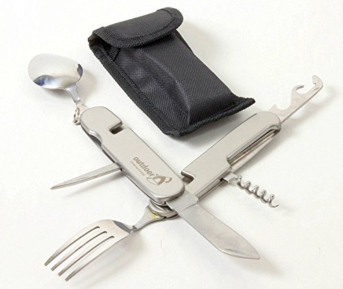 Reise Camping Klappbesteck 2 tlg. Multifunktion Zelt Besteck