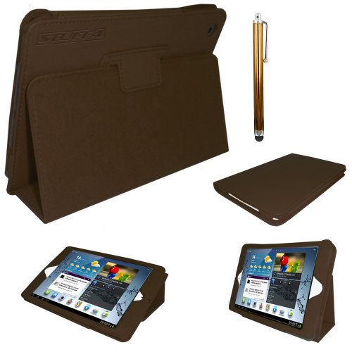 Stuff4 PU Leder Case Professional Portfolio Magnetischer Fall/Stand Cover für 25,7 cm Samsung Galaxy Tab 2 P3100/P3110 – Braun