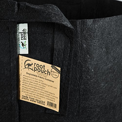 Root Pouch Pflanztasche mit Griffen 30l schwarz - 2