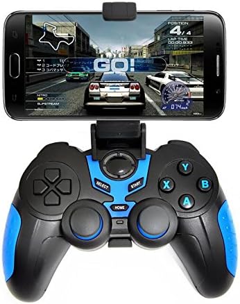Wireless Bluetooth Game Controller Bluetooth Gamepad Wireless Phone Controller For iOS System Android Phone / Tablet / Gear VR Controller / Game Boy Emulator (blue)
