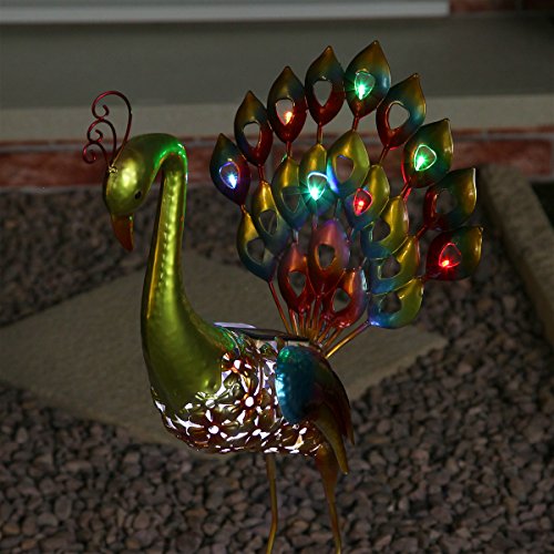Solar LED Deko Pfau Beleuchtung, 68,5cm Höhe, von Festive Lights - 6