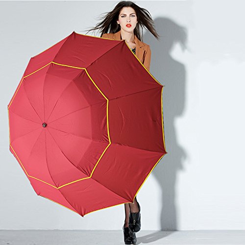 Edear-52-Inch-Extra-Large-Windproof-Golf-Umbrella-Compact-Lightweight-Double-Canopy-Folding-Length-118inch-Travel-Portable-Umbrella-with-10-Ribs