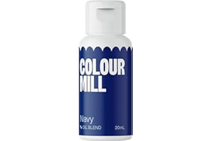 Colour Mill Oil Blend Navy Colorante Alimentare a Base di Olio - Colorante Alimentare per Cioccolato, Fondente, Cupcake, Torte, Macaron, Pasticceria Food Coloring Decorazione di Torte - 20ml
