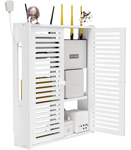 PPGE Home Houten Wifi Router Opbergdoos Muur Mount Bureau