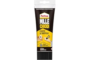 Pattex Millechiodi Forte & Rapido, adesivo di montaggio extra forte che sostituisce viti e fori al muro, adesivo bianco con effetto ventosa, 1x250g tubo