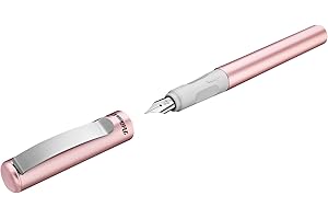 Pelikan Pióro wieczne Pina Colada na Naboje Atramentowe | Elegancki Design | Biuro Szkoła Studia Praca |do Podpisywania Dokumentów | Do pisania Kaligrafii | Gładkie pisanie | Różowe