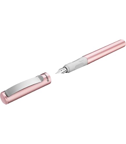 Stylo-Plume Pelikano Structure P481 Rose - Pour Gauchers - Plume L - Made In Germany