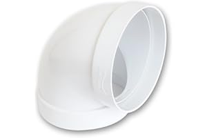 La Ventilazione CCR125B Courbe 90° FF en ABS pour aération canalisée, diamètre 125 mm