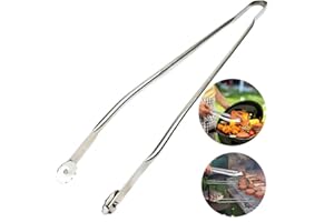 HORLON BBQ Sausage Turning Tongs, 2024 New Stainless Steel BBQ Flipping Tongs Long Handle Grill Tongs, Multifunction Grill Flipping Tongs BBQ Kitchen Tongs for Cooking Meat Vegetables(15.74in)