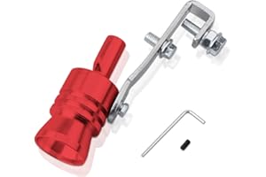 ERHUO Red Turbo Whistle, Aluminium Alloy Car Turbo,Muffler Sound Tail Throat Exhaust Pipe,Whistle Pipe,Car Exhaust Pipe Whistle,Turbo Exhaust Pipe Whistle for Tailpipes Models -L-Q1