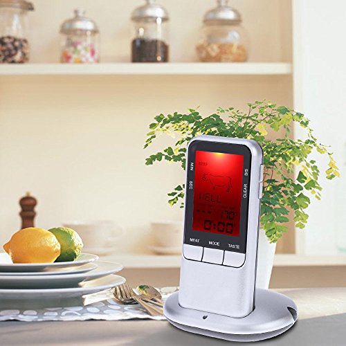 Gazechimp Drahtlose Digital Ofenthermometer Grill Fleisch Thermometer Messen mit Sonde , Transmitter - 2