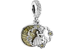 Wedanor Donna Ciondolo-Animale del cuore della famiglia Argento 925 Colgantes con Zirconia cubica per Charm Bracciale