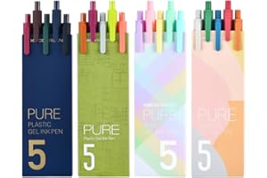 LANXIVI KACO - Bolígrafos retráctiles de gel, tinta de color, punta extra fina (0,5 mm)-20 colores surtidos, última versión