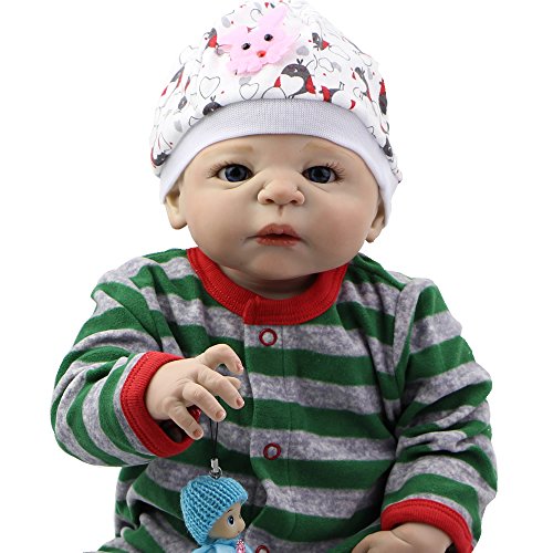 23 Inch Reborn Baby Doll Full Body Vinyl Realistic New Born Girl Baby Toyt With Free Pacifier Magnet