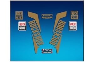 Ecoshirt QA-86JK-YFFW - Pegatinas Horquilla Fork Rockshox Reba 2016 Am33, 29", Dorado