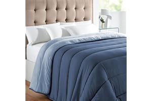 Rufino Díaz Edredón Nórdico Relleno Fibra Bicolor (Azul/Celeste - 135cm) - Otoño/Invierno - Suave y cálido para tu Descanso