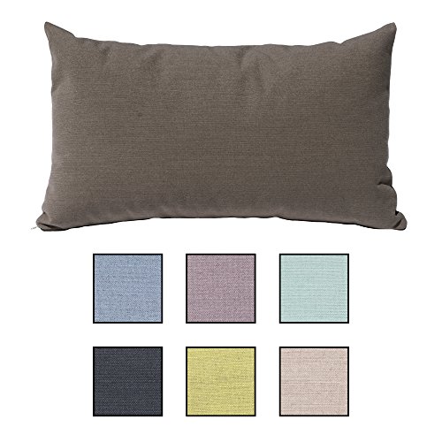 Großes Sofakissen, Dekokissen für Bett, Couch und Sessel. Auch als Louge, Pallettenkissen oder Kopfkissen. 7 Trend Farben für frische Akzente, Sabeatex® "Größe 40x70 cm Farbe (braun)