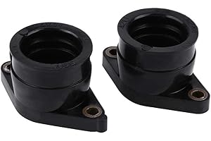QINLORGO Carburetor Intake Manifold Boot, 2Psc Black 42U-13596-01-00, 55V-13586-01-00 Intake Manifold Boot for Yamaha TT350 1986-1987 XT350 1985-2000