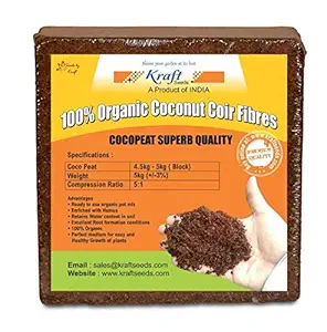Kraft Seeds Compressed CocoPeat Block, 5Kg