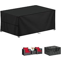 Blanco, 200x80x100cm, Rectangular Fundas Para Muebles De Patio, Resistente Al Desgarro 420D Tela Oxford Impermeable, Anti