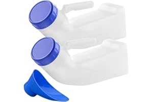 OCKYUNOO Urinal für Mann Und Frau, 2er-Pack Tragbare Urinal, 1000ML Tragbare Toiletten-Urinale, Unisex-Urinale, Notfall Urinflasche, Auslaufsicheres Urinal, für Auto, Camping, Reisen, Outdoor