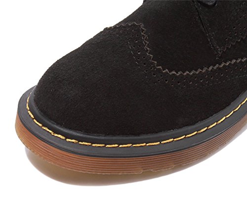Smilun Damen Brogue Schnürschuhe Debby Klassische Schnürhalbschuhe Schuhe Rund Toe - 3