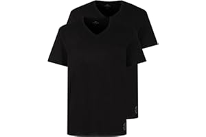 TOM TAILOR Hommes Lot de 2 t-shirts basiques avec col en V