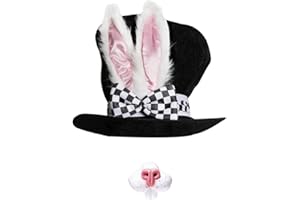 Veroda Easter Day Bunny Ears Hat Nose & Teeth Easter Rabbit Fancy Dress Party Costume