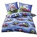 Produktbild Bettwäsche Traktor 135x200 cm - Biber Kinderbettwäsche Blau