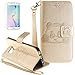 Produktbild Samsung Galaxy S6 edge/S6 edge G925(2015) Neu Design Hülle mit Panzerglas,ISENPENK Original Flip Bookstyle Cover Wasserdicht Shockproof Anti Slip Protection Stoßfest Leather Case mit Standfunktion,3D Panda Muster Pattern Wallet Case mit Intern Karte Schlitz,Outdoor Stoßdämpfend Magnetic Closure Handygürtel Wallet Tasche Schutzhülle Leathertasche für Samsung Galaxy S6 edge/S6 edge G925(2015) 5.1Zoll-[gold]+Panzerglas/Schutzfoile/Scutzglas