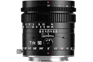 TTArtisan Obiektyw Tilt 50 mm F1.4, pełny format, ręczna regulacja ostrości, obiektyw do aparatów Fuji X Mount, X-A1, X-M1, X-T100, X-T30, X-PR01, X-E1, X-E4, XS10 i wielu innych.