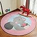 Produktbild MOMO Teppich Runde Teppich Cartoon Kinder Decke Wohnzimmer Schlafzimmer Zimmer Nachttisch Teppich Hängenden Korb Computer Stuhl Mat,Durchmesser 120 cm