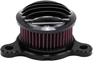 ‎DREAMSEEK Dreamseek Motorrad Luftfilter mit Zubehör für Harley Davidson Sportster XL883 XL1200 XL 1988+ Air Filter Lufteinlass Ansaugfilter System CNC Schwarz Billet Waschbar