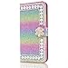 Produktbild Glitter Diamond Funkeln Sparkle Bling Flip Wallet für Samsung A20e,Stand Funktion Bookstyle Ledertasche Musterg Diamond Sparkle Slim Glitzer Karteneinschub Magnetverschluss Hülle
