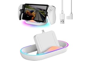 Playstation Portal Stand, TGKYK PS Portable Charging Dock with 14 RGB Light Modes and Type-C Cable, PS Portal Stand, Playstation Portal Accessories for Playstation 5 Portal Console