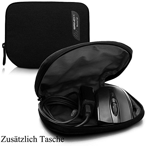 BRINCH leicht universal Gewebe wasserdichtes Anti-reißen Laptop Schutzhülle Aktentasche Handtasche/ Laptop Messenger Bag, Ultra Schutz mit weichem Schaum für 15 – 15,6 Zoll Laptop / Macbook / Notebook / Tablet / Ultrabook Computers(Apple / Acer / Asus / Dell / Fujitsu / Lenovo / HP / Samsung ) mit Fronttasche, zwei Rückentaschen & Griffe und Zubehör Tasche,Schwarz - 7
