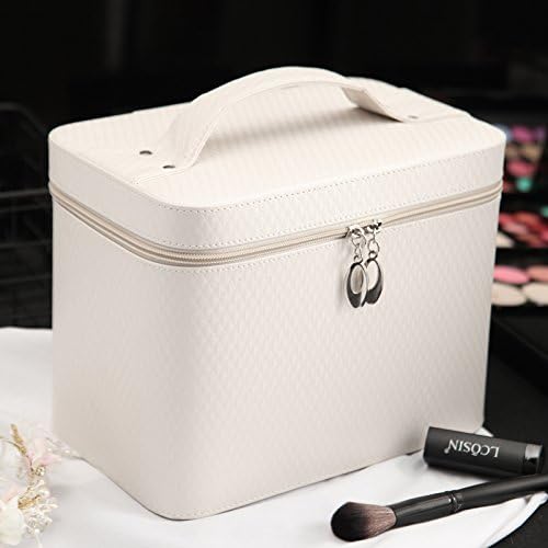 New large capacity makeup bag waterproof waterproof multifunctional portable cosmetic box cosmetic skin care products,white