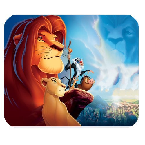 Preisvergleich Produktbild leonardcustom- Personalisierte Rechteck rutschfeste Gummi Mauspad Gaming Maus Pad / Badvorleger König der Löwen Cartoon – lcmpv981