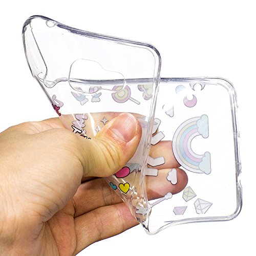 Galaxy A3 2016 Hülle, Silikonhülle für Galaxy A3 2016 , Edaroo Cute Cartoon Regenbogen Einhorn Muster Urtradünne Stoßfeste TPU Handy Case Kratzfeste Handyhülle Handy Schützt Hülle Tasche Backcove für Samsung Galaxy A3 2016 – Don’t Touch My Phone - 5
