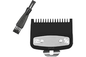 ELITECRAN Tondeuse à Cheveux Limite Peigne, 1.5 mm Sabot Tondeuse, Guide de Coupe Peigne, Sabot pour Tondeuses, Guide Ensemble Peigne pour Accessoires de Tondeuse de Rechange avec Brosse de Nettoyage