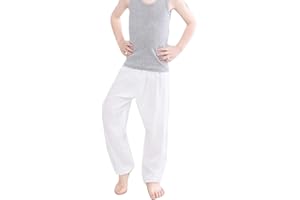 YAOTT Pantalones de Yoga Largos para niños Harem Pantalones Aladdin Verano