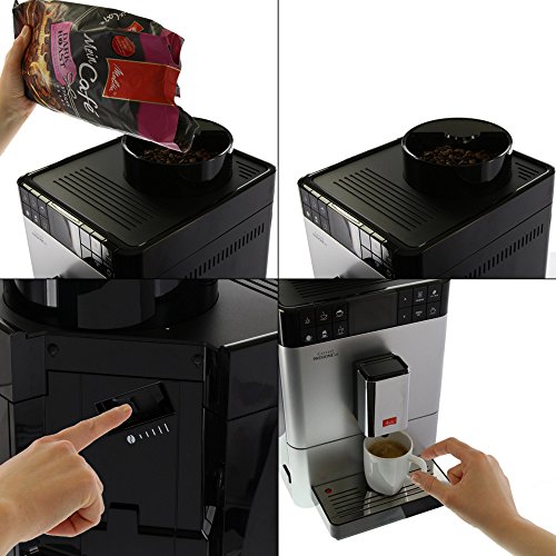 Melitta F53/1-101 Platzsparender Kaffeevollautomat Caffeo Passione One Touch, Milchbehälter, Silber - 2