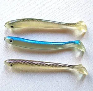 WorldCare? Fish11.5cm 8.6g Soft 3pcs/lot Fishing Worm Swimbaits Jig Head SoftFly FishingFishing Lures : Mixed Color